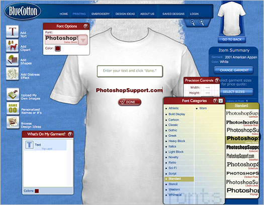 Photoshop-like Web App Let's You Design T-shirts