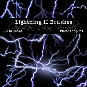 Lightening 2 Photoshop Brushes - Free Photoshop Brushes