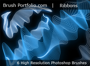 Abstract Ribbons And Flower Swirls - Free Photoshop Brushes