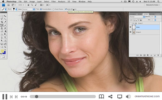 Photoshop Skin Retouching Clips - 3 Free Video Clips