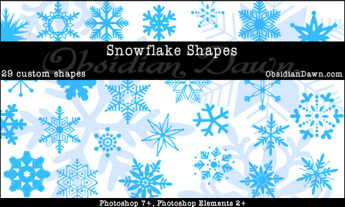 Snowflakes Shapes - Photoshop Brushes