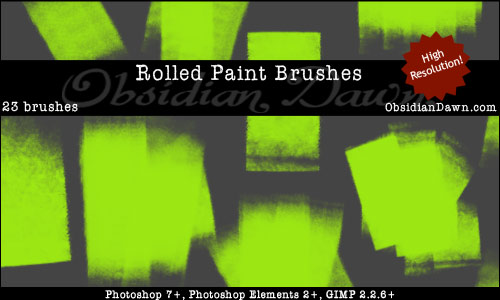 Rolled Paint - Free Photoshop Brushes