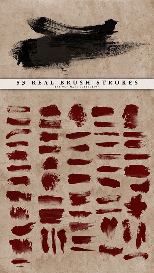 53 Real Brush Strokes - Free Photoshop Brushes