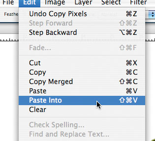 Photoshop Tip - Using Paste Into