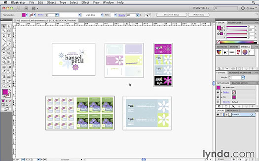 Click here to watch the Illustrator CS5 New Features: Multiple Artboard Enhancements: Using the new Artboards panel video