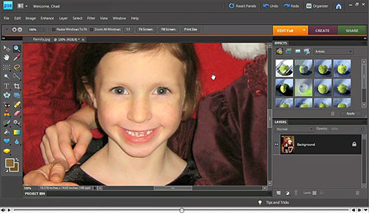 Retouching Your Photos Using Photoshop Elements - Free Video Tutorials - Working With The Healing Brush Tools, The Clone Stamp Tool, And Removing Dust And Scratches