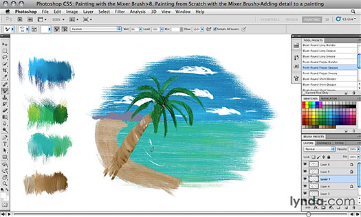 Photoshop CS5: Painting with the Mixer Brush - Free Training Video Clips