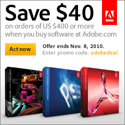 Save $40 on Adobe orders of $400 or more