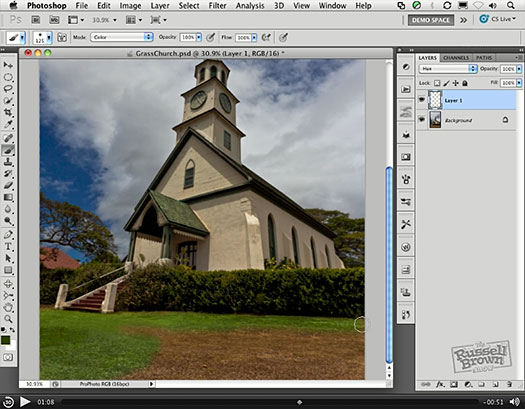 Free Video Tutorial — Turn Brown Grass Green With Photoshop