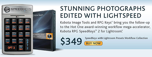 Kubota RPG SpeedKeys 2.0 for Lightroom is available for $349.00