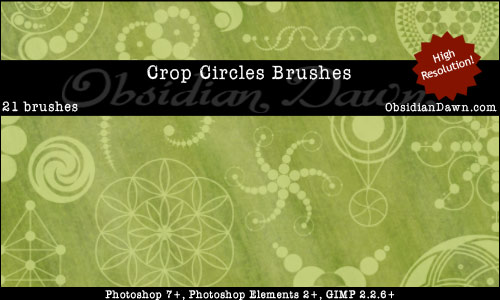 Free Photoshop Brushes From Obsidian Dawn - Crop Circles
