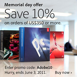 10% Off All Orders Of $350 USD Or More In The Adobe North America And Eduction Stores - Use Coupon Code Adobe10