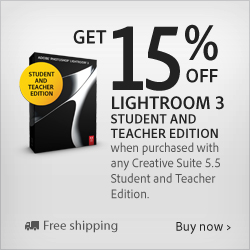 15% off Lightroom 3 Student and Teacher Edition