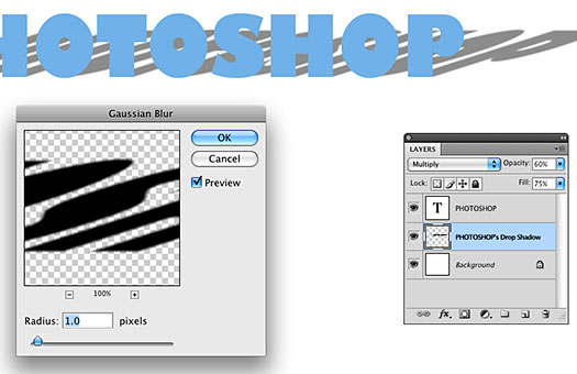 How To Change The Position Of A Text Drop Shadow In Photoshop