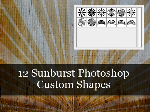 Free Photoshop Custom Shapes From BittBox - Sunbursts