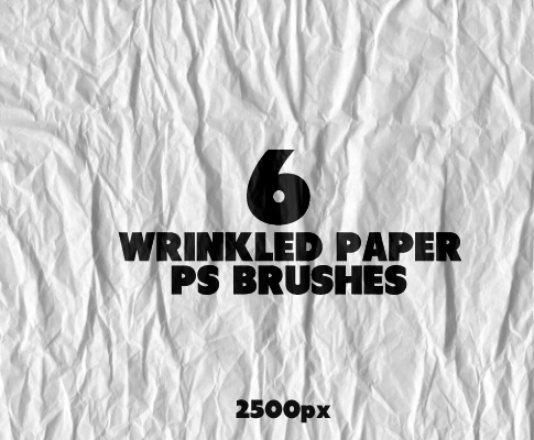 From Bittbox, 6 free wrinkled paper Photoshop Brushes. Very. Nice