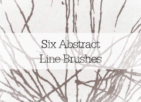 6 Abstract Lines Photoshop Brushes From Bittbox