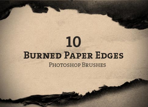 10 Free Photoshop Brushes - Burned Paper Edges
