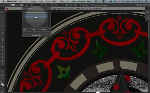Photoshop CS6 Preview - Create Dashed And Dotted Lines With One Click - HD Video