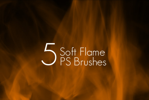 5 Free Soft Flame Photoshop Brushes