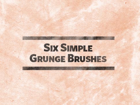 Free Photoshop Brushes - 6 Simple Grunge Brushes