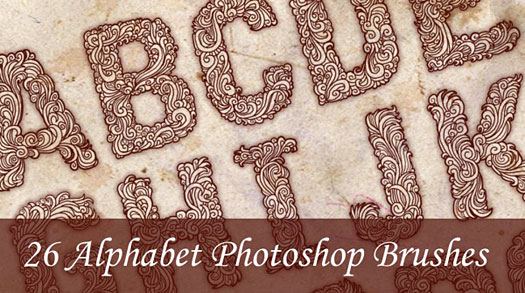 Alphabet Photoshop Brushes - Plus Tutorial On Creating Them Yourself