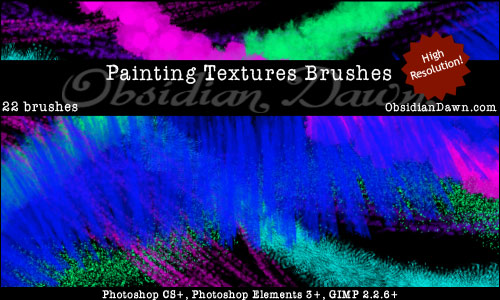 Painting Textures Photoshop & GIMP Brushes