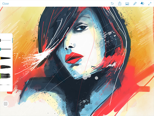 Photoshop Sketch is an expressive sketching and painting app for your iPad